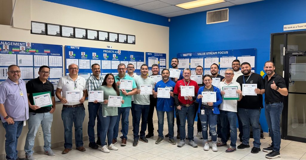 Taller de las Core Tools (APQP, FMEA, PCP, MSA, SPC, PPAP) para el equipo de liderazgo de la planta Watts Water Technologies